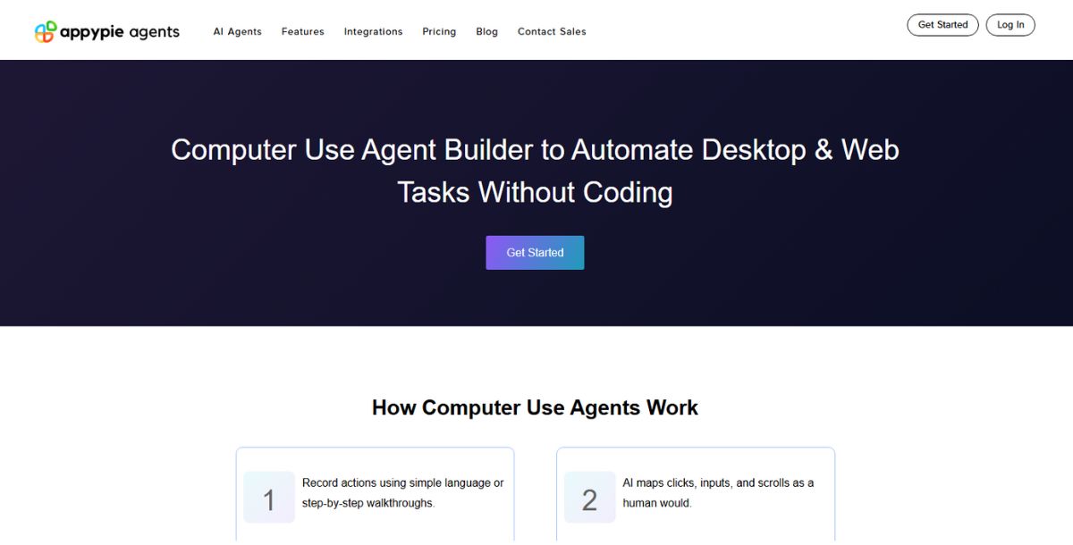 Step 1 - Go to Computer Use Agents page